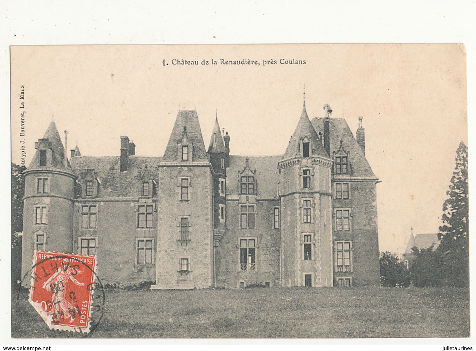 72 CHATEAU DE LA RENAUDIERE PRES COULANS CPA BON ETAT - Autres & Non Classés