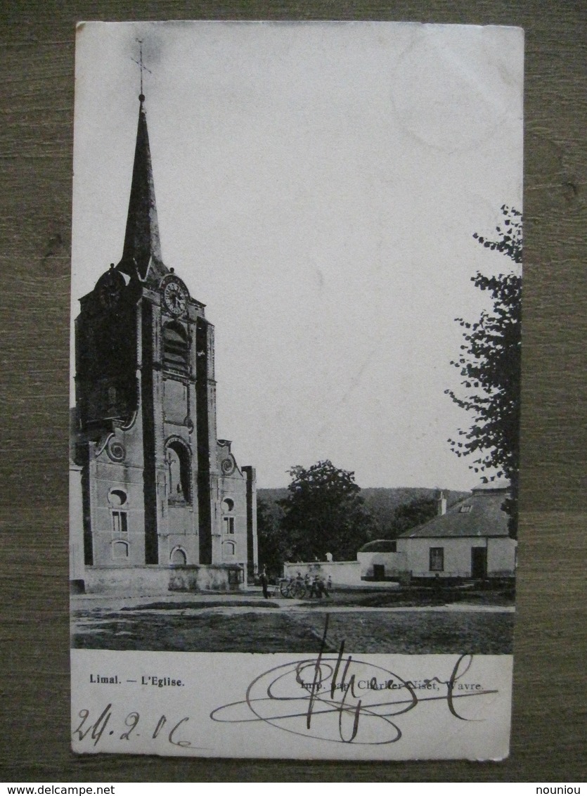 Cpa Limal (Wavre) - L'église - Imp. Papeterie Charlier-Niset - 1906 - Waver