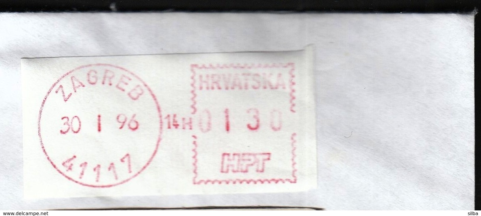 Croatia 41117 Zagreb 1996 / Machine Stamp / Francotyp - Croatie