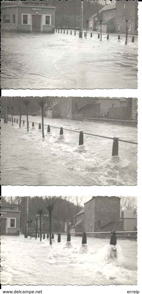 Rochefort Inondations 7 Photos 9cm/13 Cm Studio Jean Matagne Route De Rochefort Jemelle - Rochefort