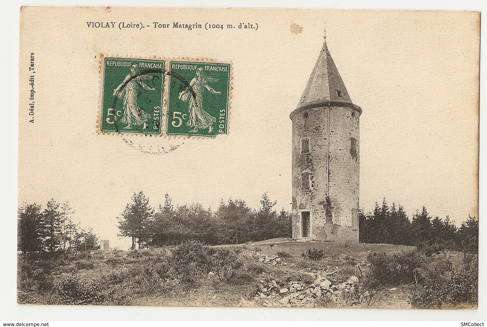 42 Violay, Tour Matagrin. Lot De 2 Cartes (1358) - Sonstige & Ohne Zuordnung