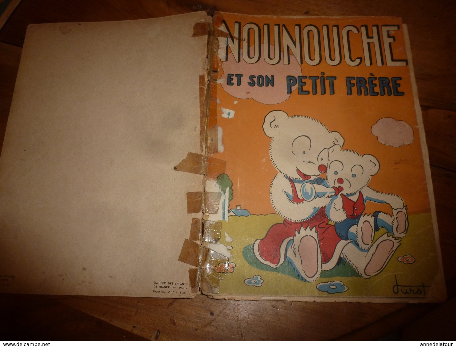 1951 NOUNOUCHE Et Son Petit Frère,   Texte Et Dessins De DURST - Autres & Non Classés