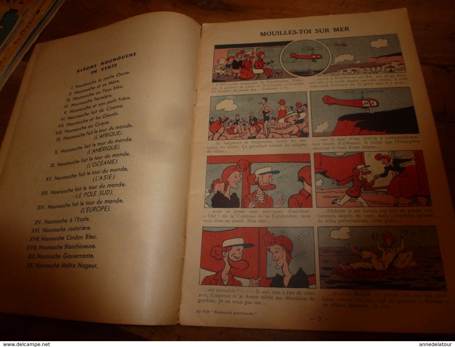 1953 NOUNOUCHE maitre-nageur,   texte et dessins de DURST