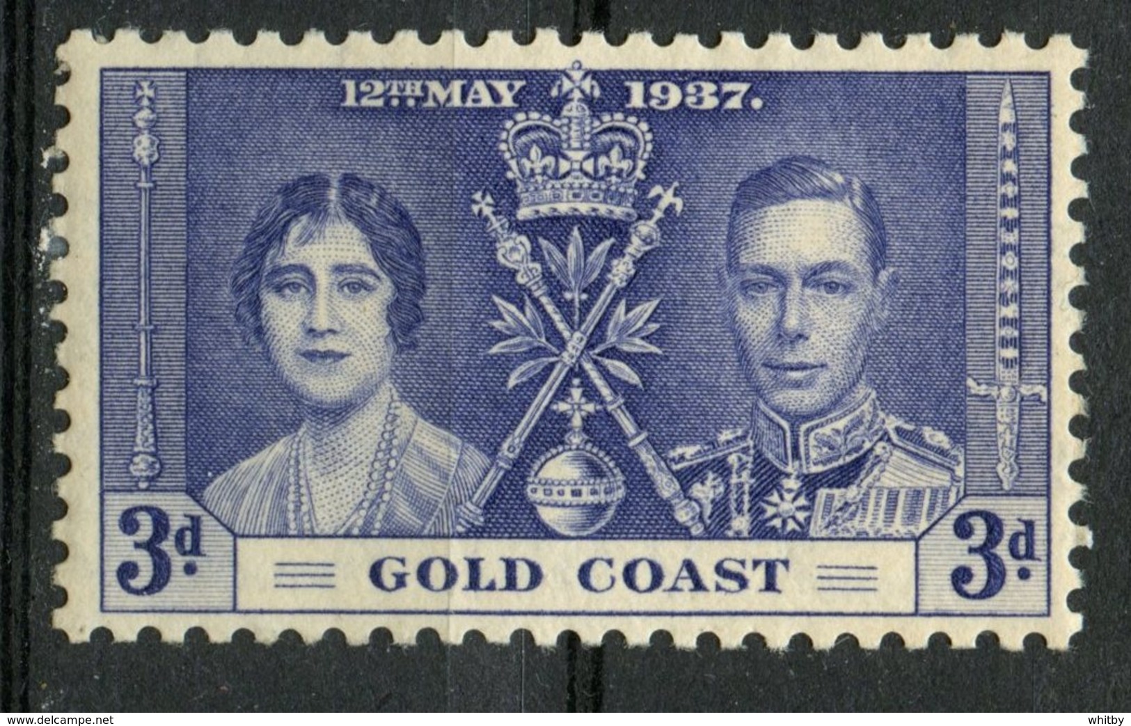 Gold Coast 1937  3p  Coronation Issue #114 - Gold Coast (...-1957)