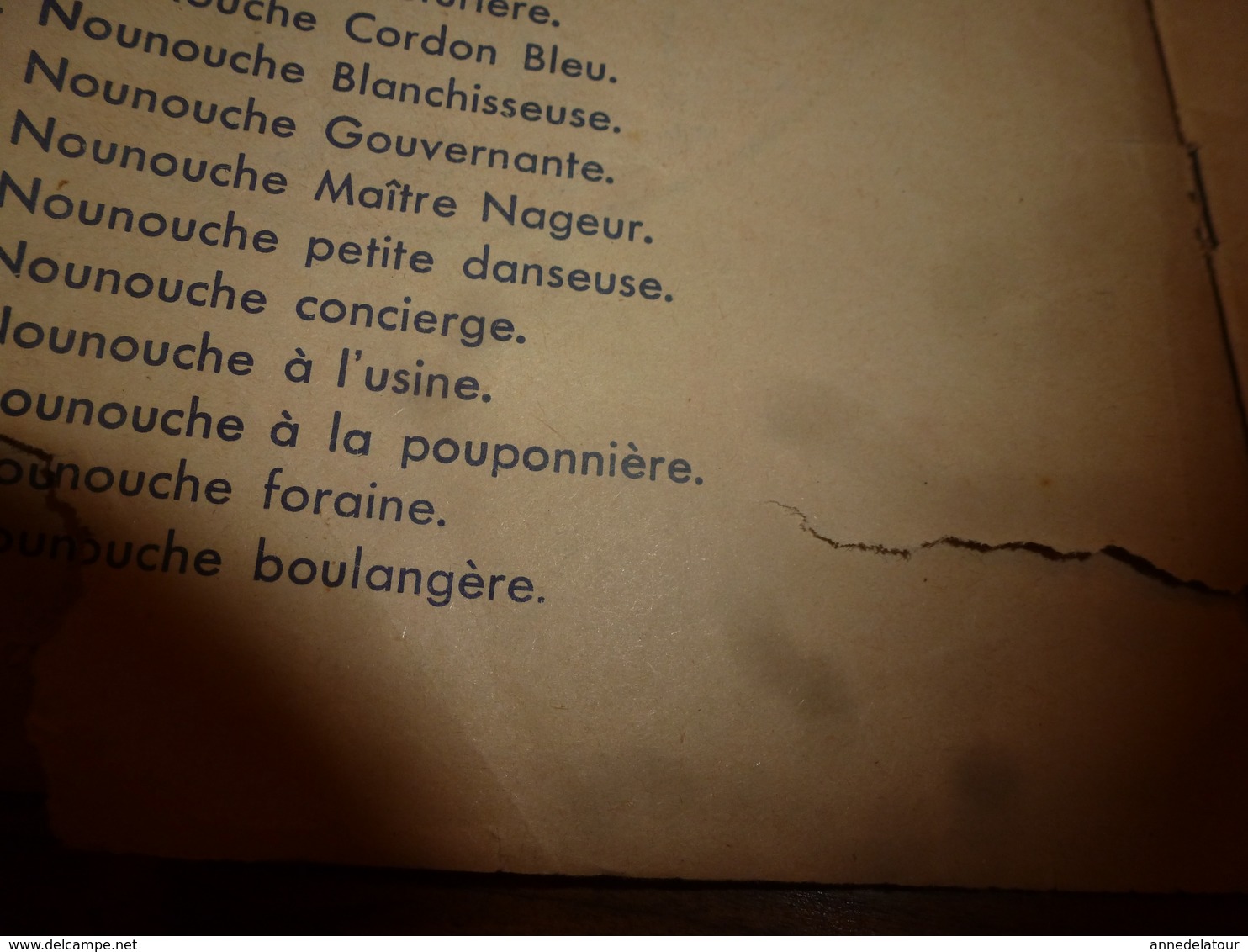 1954 NOUNOUCHE  boulangère  "au croissant chaud",   texte et dessins de DURST