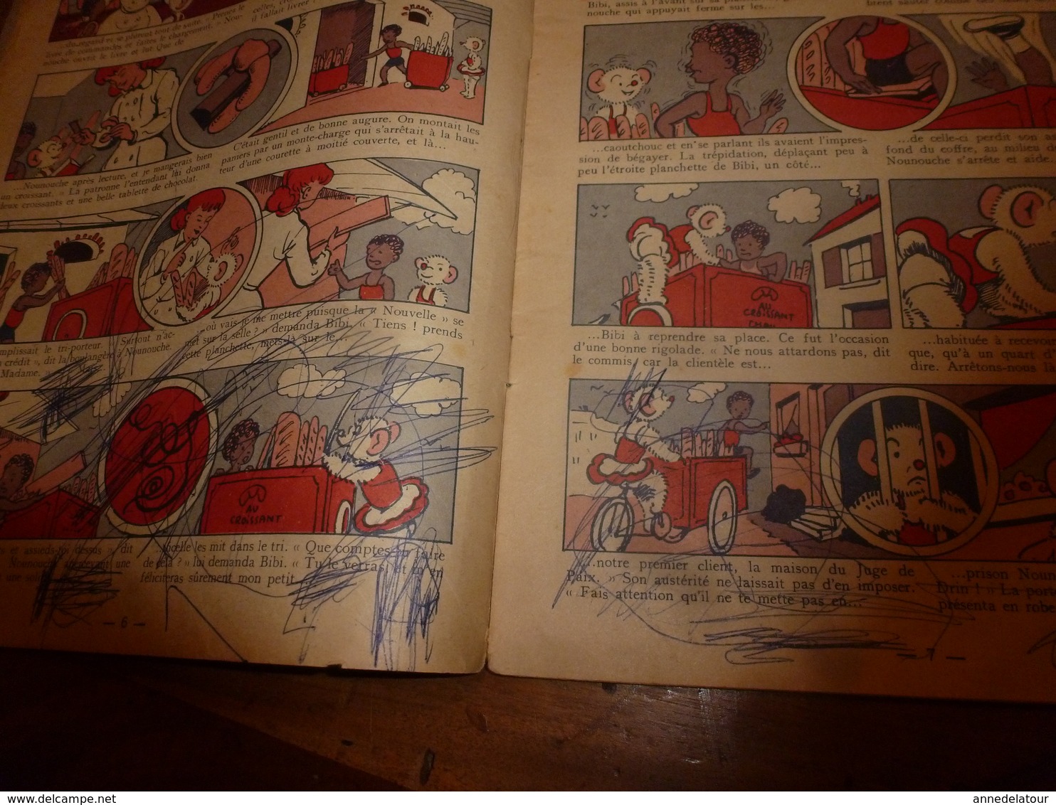 1954 NOUNOUCHE  boulangère  "au croissant chaud",   texte et dessins de DURST