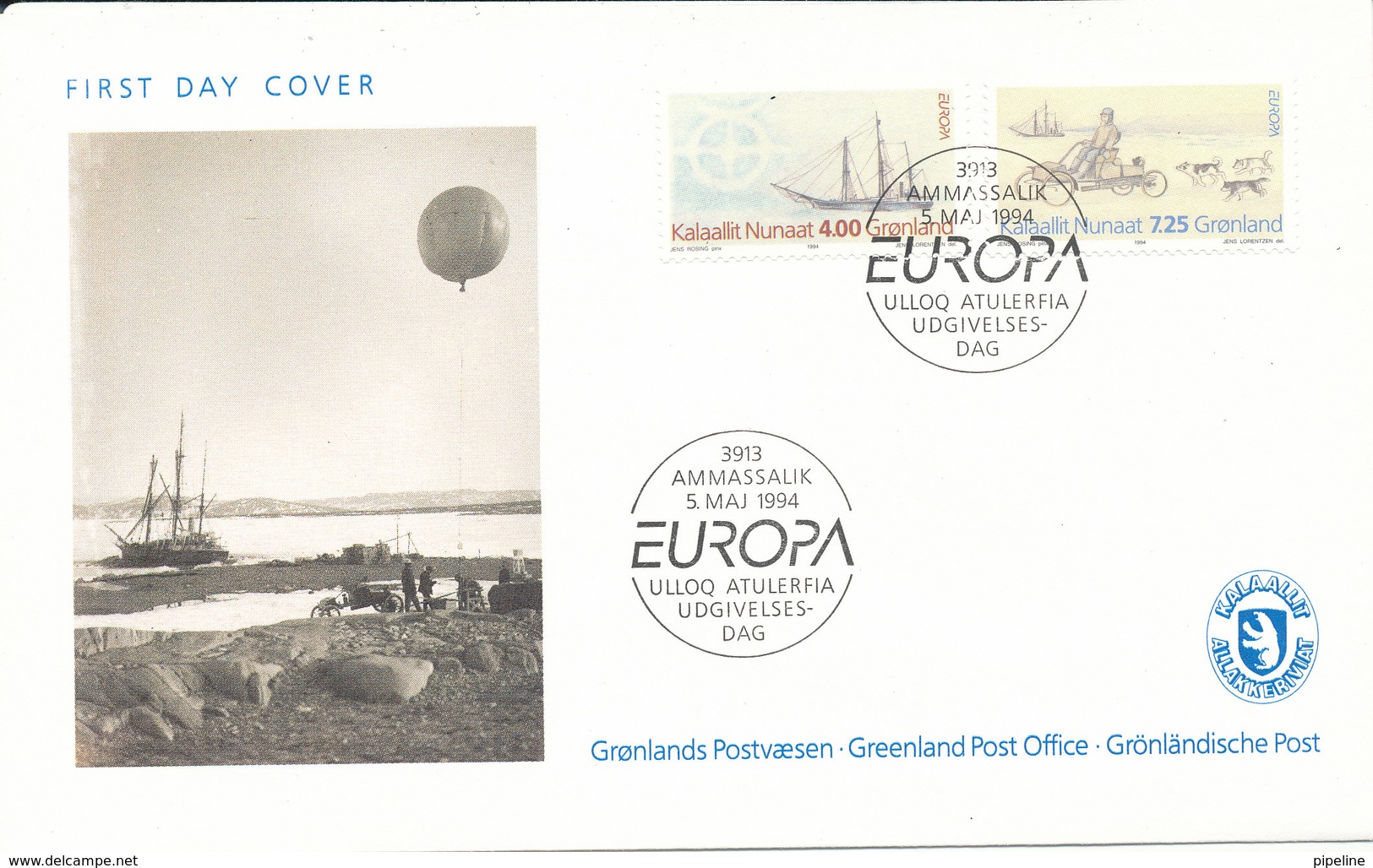 Greenland FDC EUROPA CEPT 5-5-1994 Complete Set With Nice Cachet - Other & Unclassified