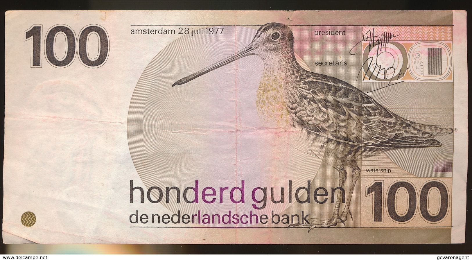 100 GULDEN 1977  - ZIE 2 AFBEELDINGEN - 100 Gulden