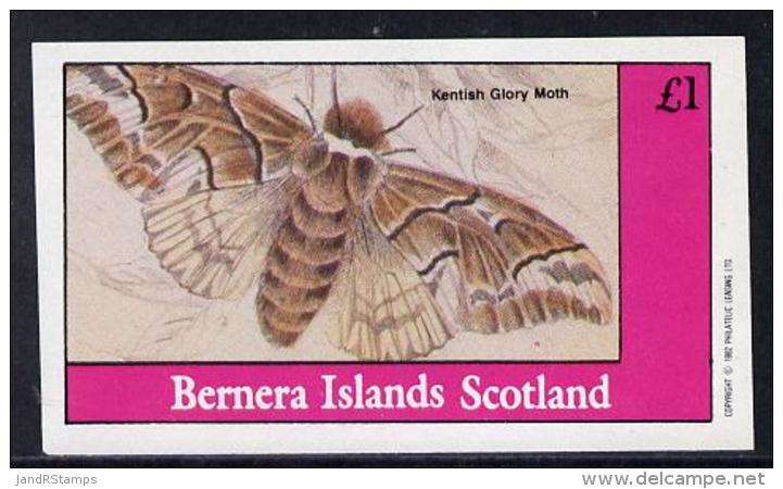 8353 Bernera 1982 Butterflies (Kentish Glory Moth) Imperf Souvenir Sheet (1 Value) Unmounted Mint - Schmetterlinge