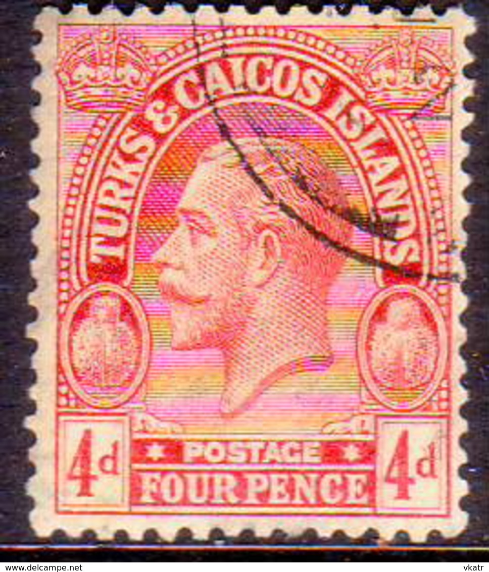 TURKS AND CAICOS ISLANDS 1922 SG #169 4d Used CV £19 - Turks- En Caicoseilanden