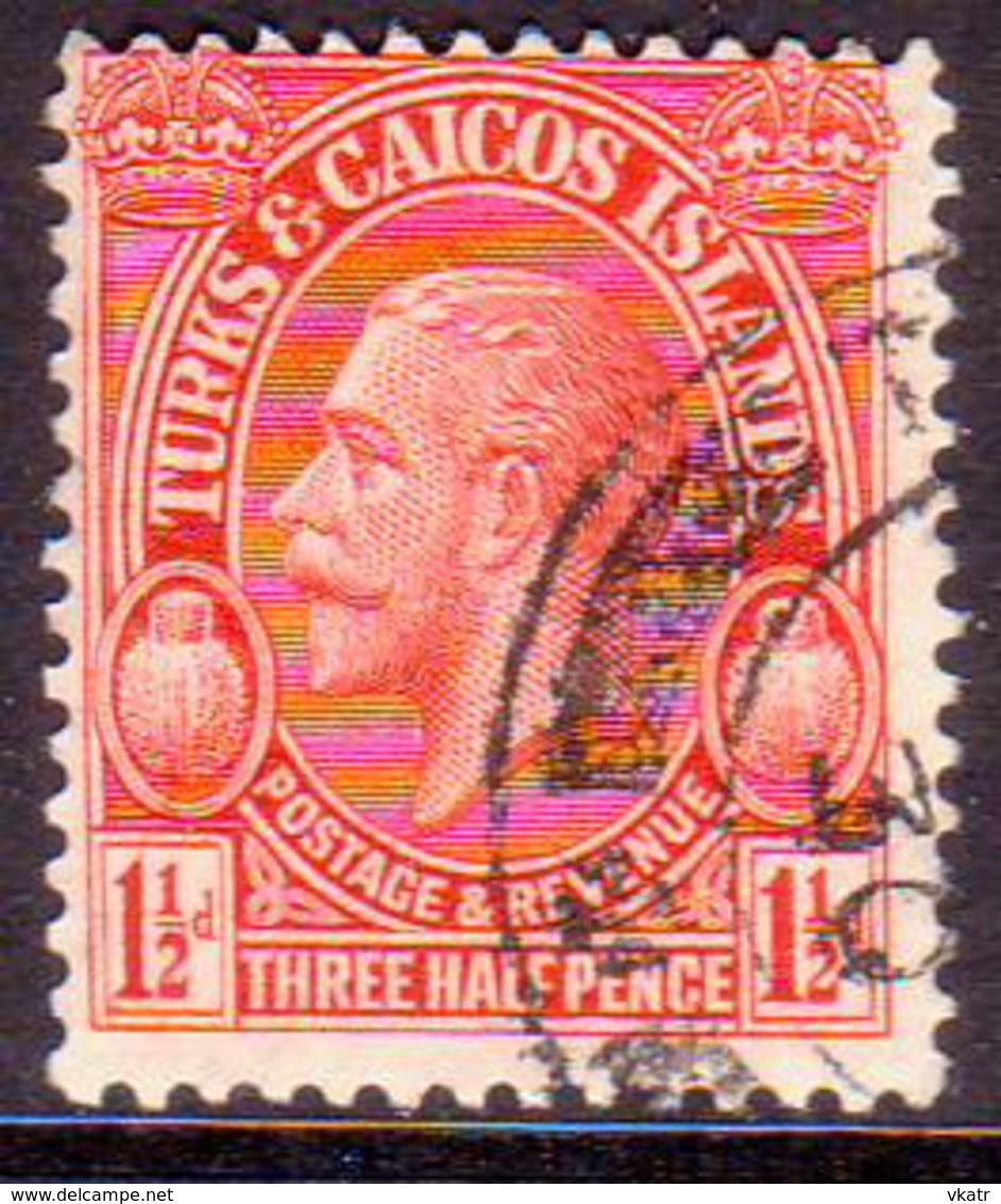 TURKS AND CAICOS ISLANDS 1928 SG #178 1½d Used POSTAGE & REVENUE - Turks And Caicos