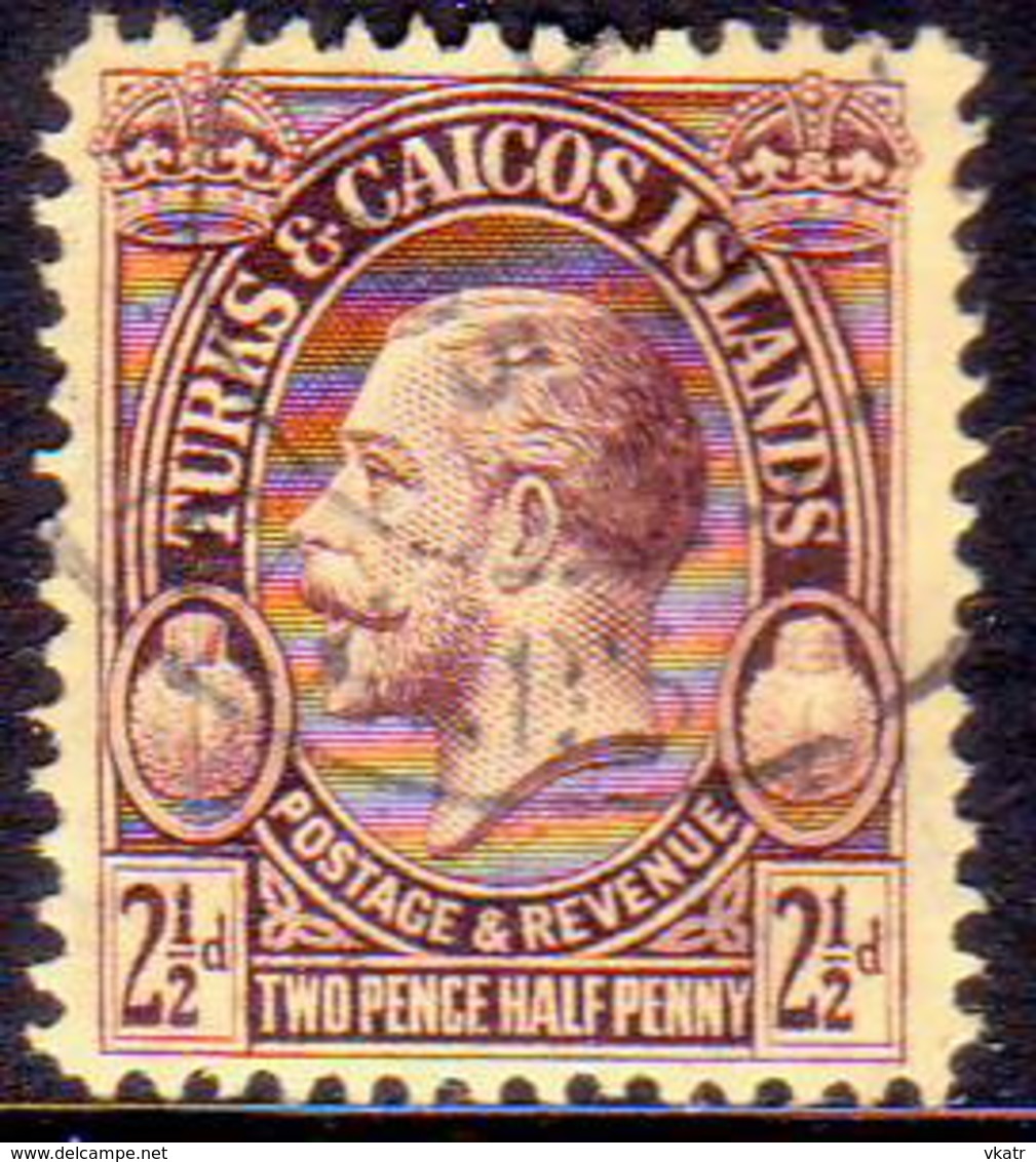 TURKS AND CAICOS ISLANDS 1928 SG #180 2½d Used POSTAGE & REVENUE - Turks And Caicos