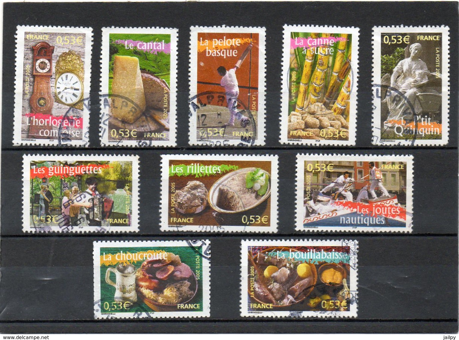 FRANCE   Série Complète 10 Timbres 0,53 €    2005   Y&T: 3767 à 3776   Oblitérés - Oblitérés