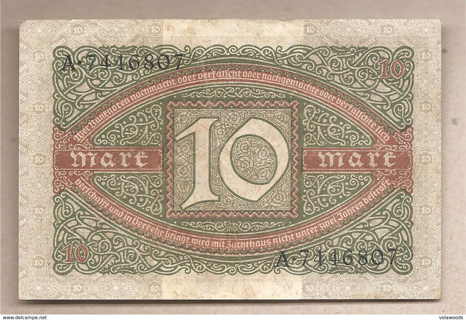 Germania - Banconota Circolata Da 10 Marchi P-67A/1 - 1920 - 10 Mark