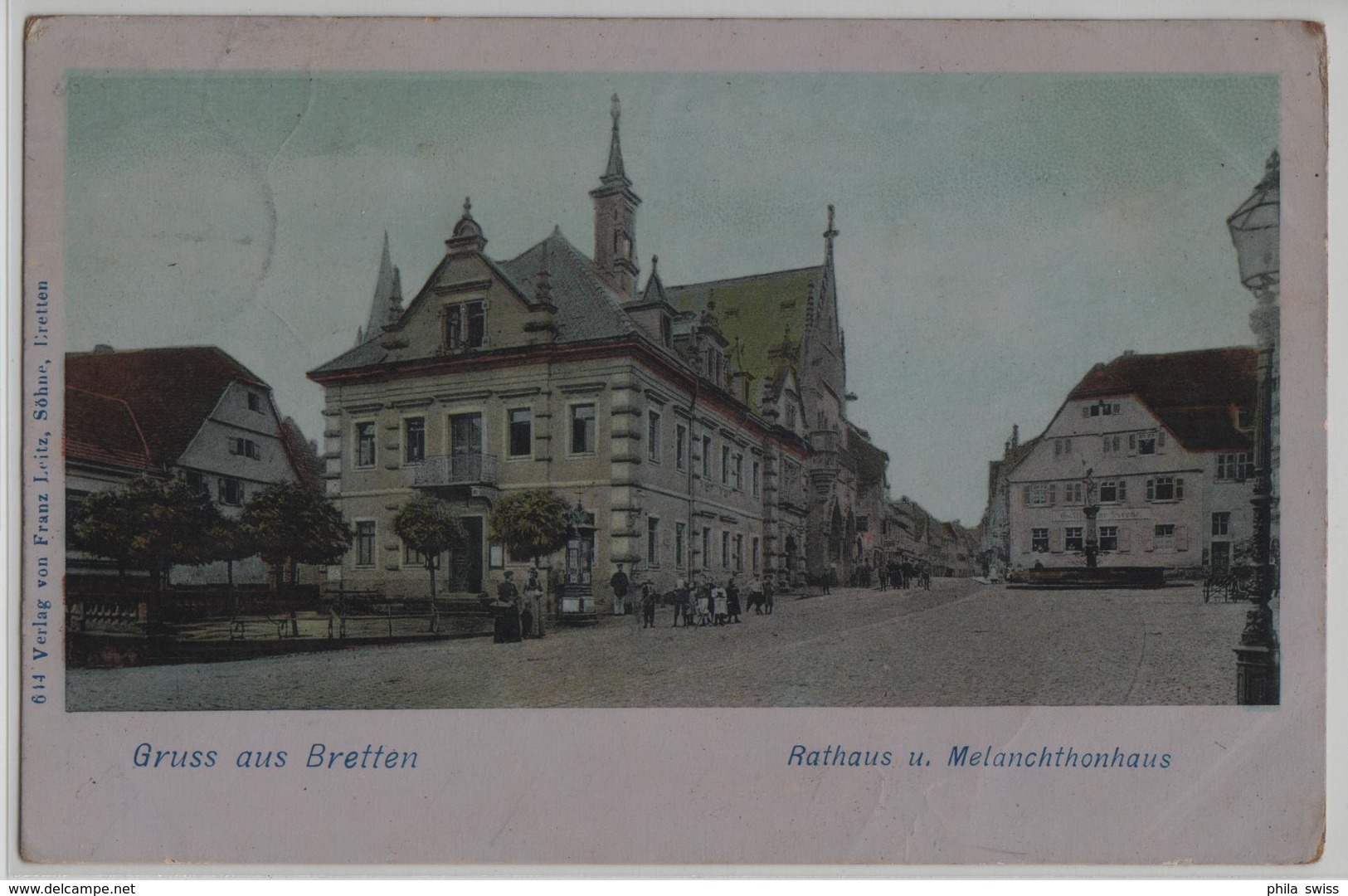 Gruss Aus Bretten - Rathaus Und Melanchthonhaus, Belebt - Bretten