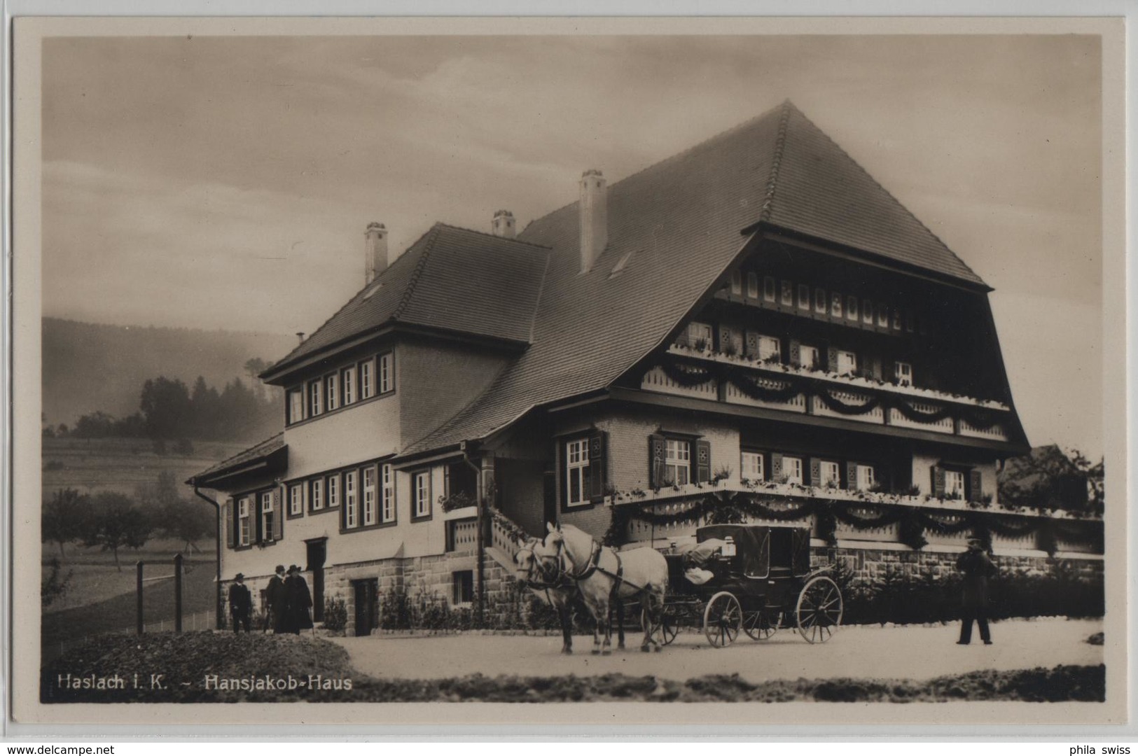 Haslach I.K. - Hansjakob-Haus, Kutsche, Belebt - Haslach