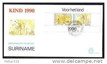 Surinam / Suriname 1990 FDC 143a Kind Child In Nature Kinder In Natur Enfent Dans Nature - Suriname