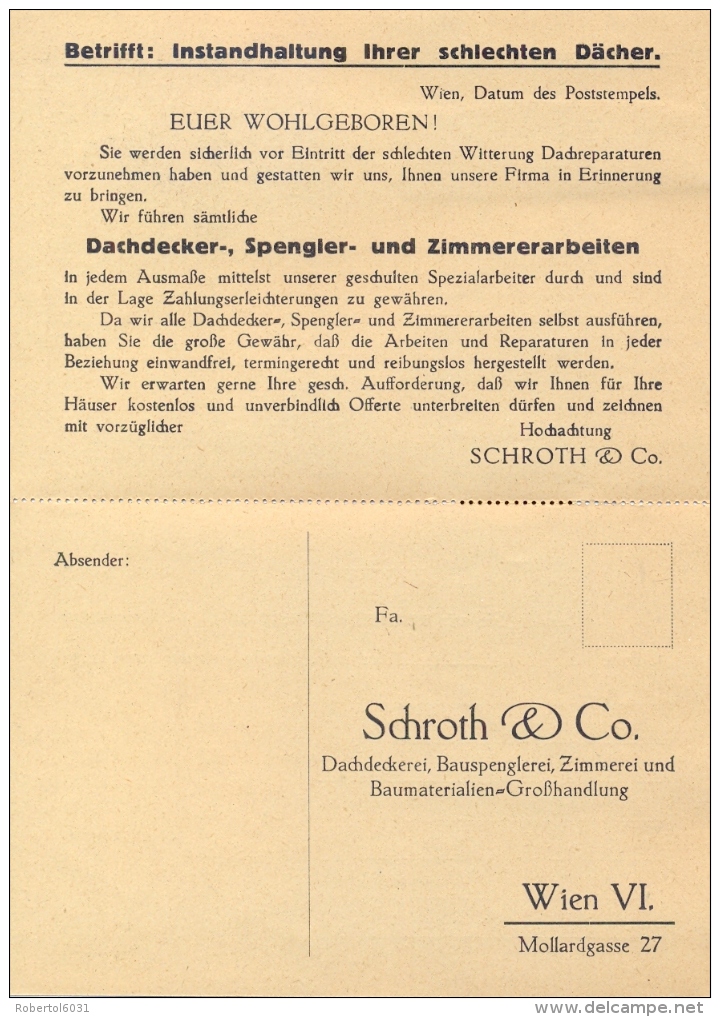 Austria 1931 Advertising Picture Reply-postcard From/to Vienna With Meter Franking 3 Gr. - Storia Postale