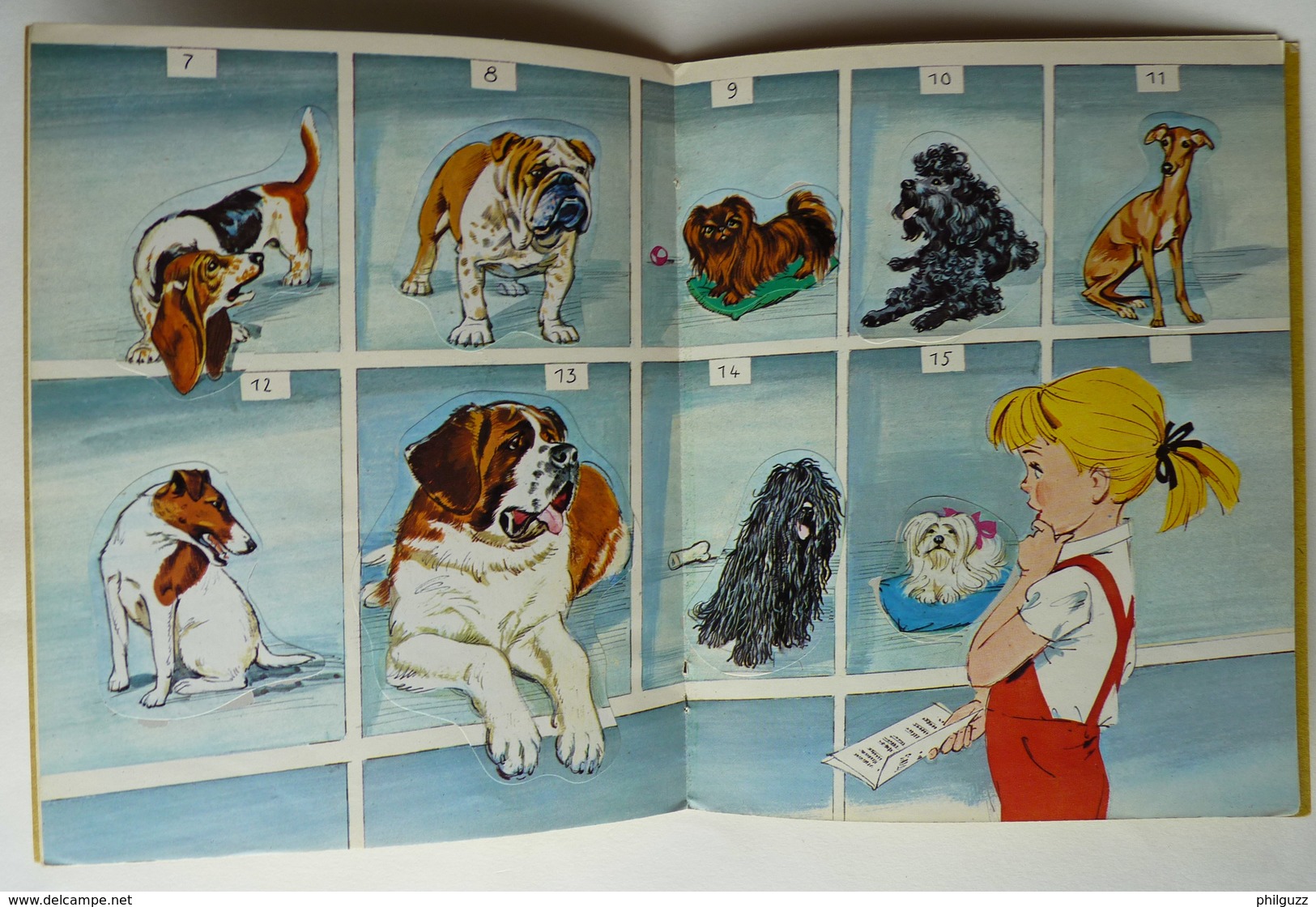 CAROLINE SES CHIENS ET SES CHATS - RARE ALBUM D'AUTOCOLLANTS - Hachette 1977 - Pierre PROBST Enfantina - Hachette