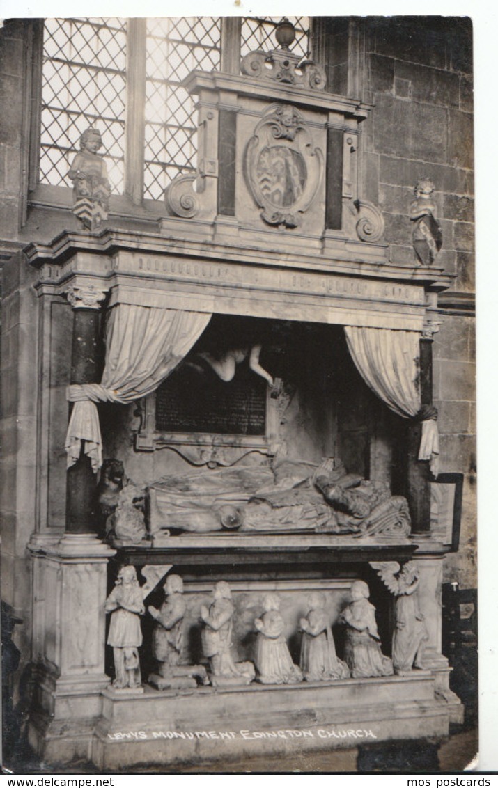 Wiltshire Postcard - Lewis Monument - Edington Church - Ref ND987 - Andere & Zonder Classificatie