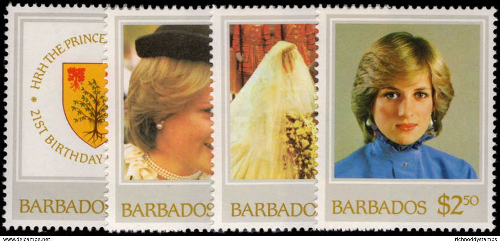 Barbados 1982 21st Birthday Of Princess Of Wales Unmounted Mint. - Barbados (1966-...)