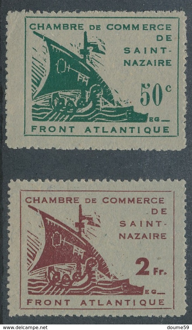 BZ-152: FRANCE: Lot Avec N°8/9 "poche De St Nazaire" Signés - Guerre (timbres De)