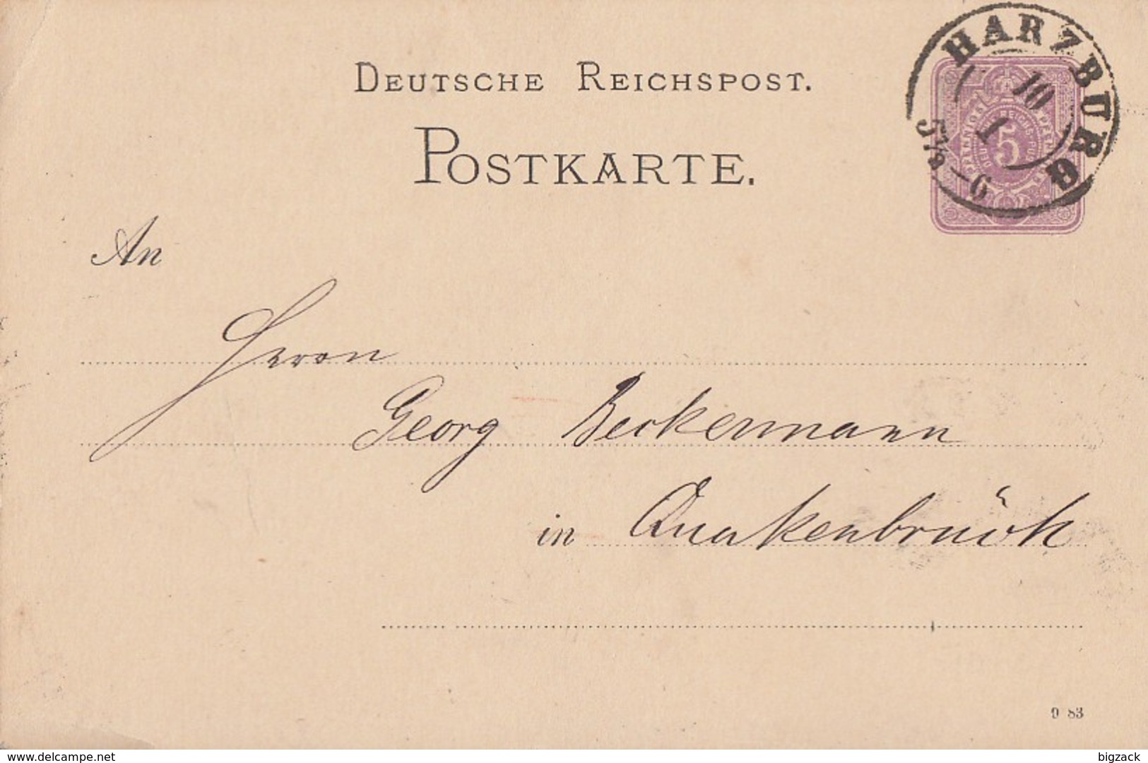 DR Ganzsache K2 Harzburg 10.1. Seltener Stempel - Briefe U. Dokumente