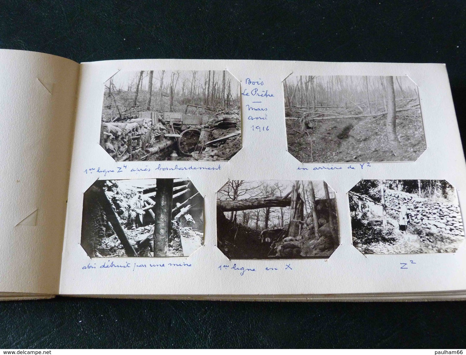 SUPERBE  !!  TRES GROS LOT DE 208 PHOTOS DANS UN ALBUM  DE LA GUERRE DE 1914 A 1916