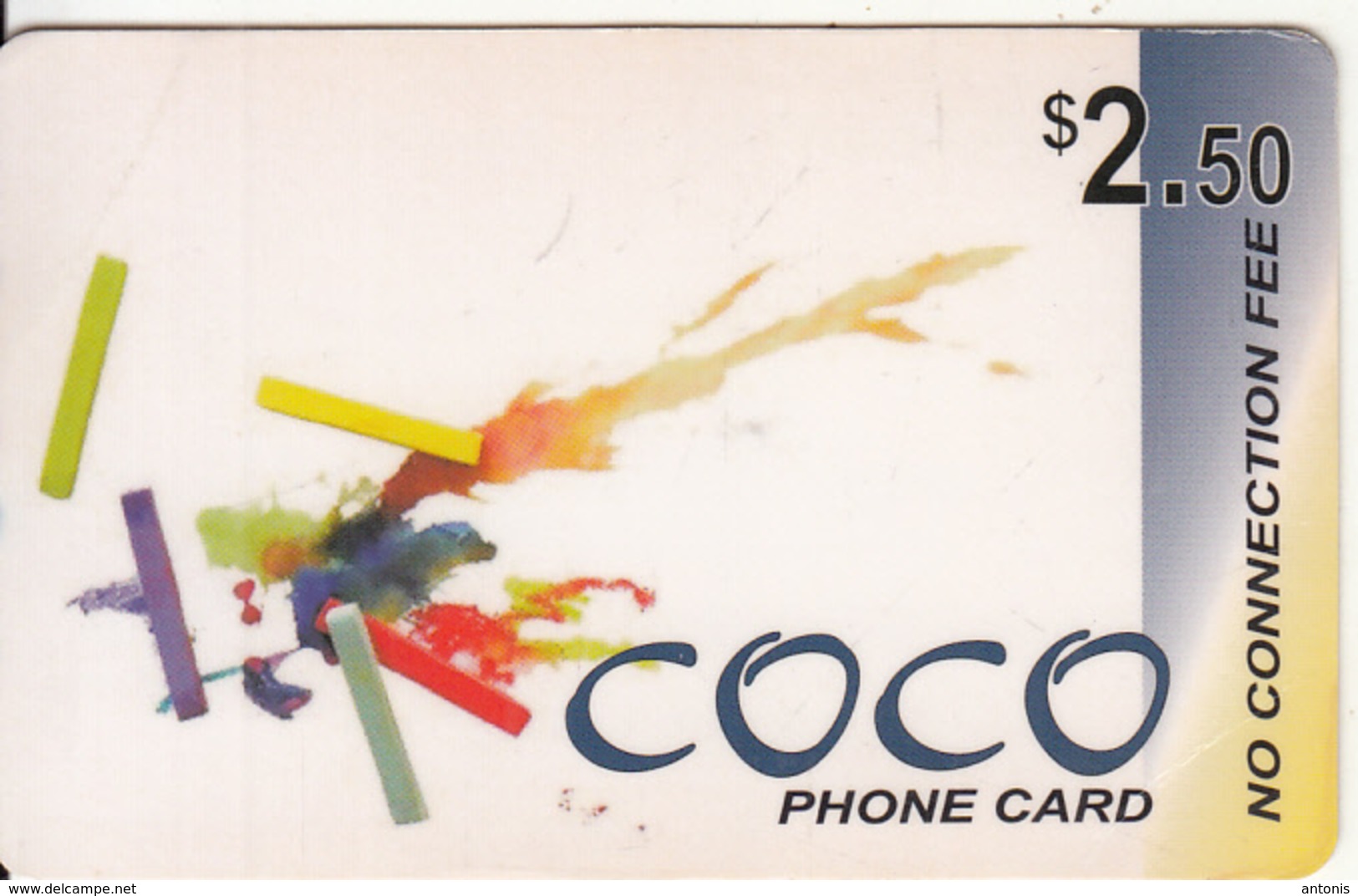 CANADA - Coco, MCI Prepaid Card $2.50(416-848-6996, Yellow Reverse), Used - Canada