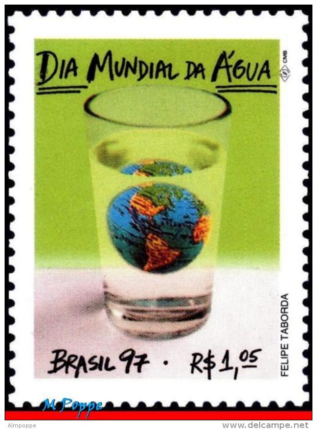 Ref. BR-2618 BRAZIL 1997 NATURE, WORLD DAY OF WATER,, GLOBE, MI# 2739, MNH 1V Sc# 2618 - Environment & Climate Protection