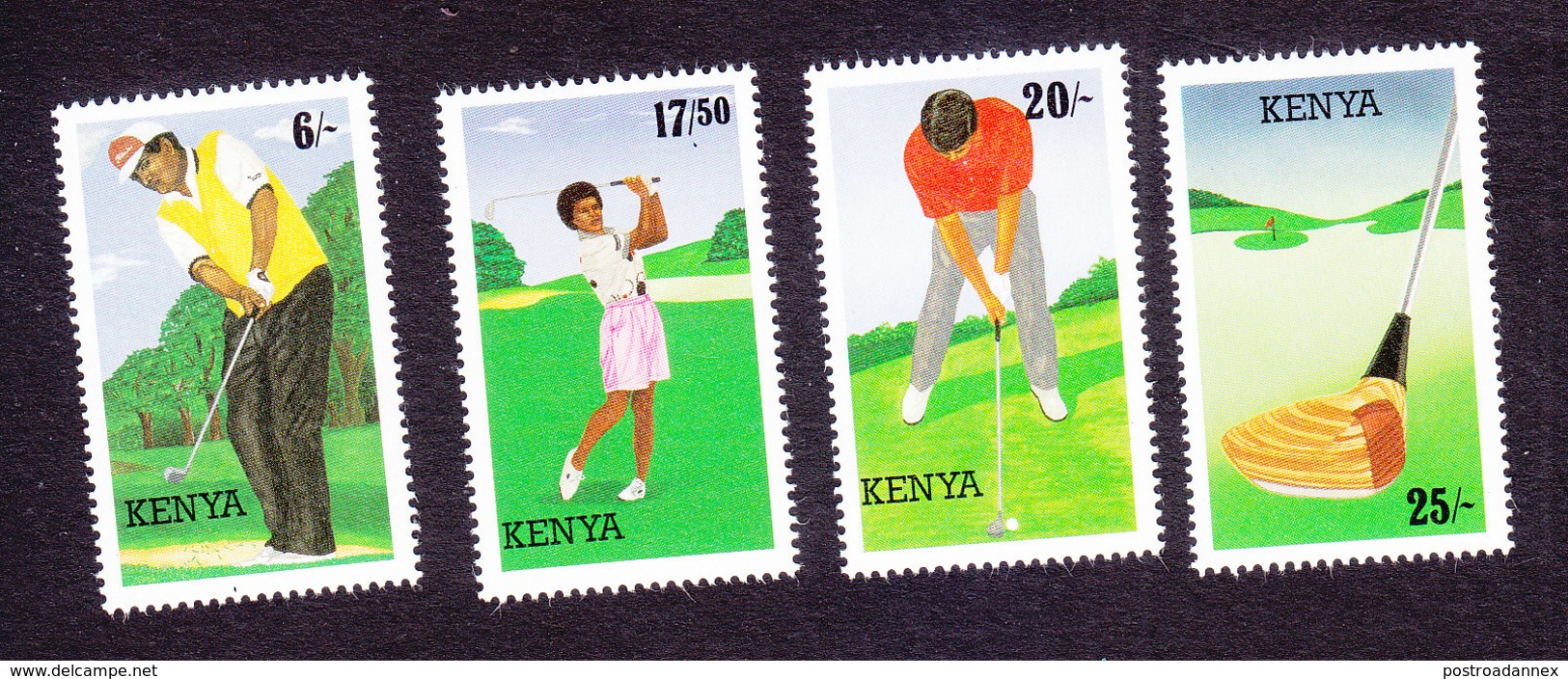 Kenya, Scott #642-645, Mint Hinged, Golf, Issued 1995 - Kenya (1963-...)