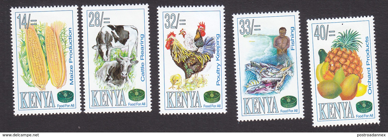 Kenya, Scott #660-664, Mint Hinged, FAO, Issued 1995 - Kenya (1963-...)