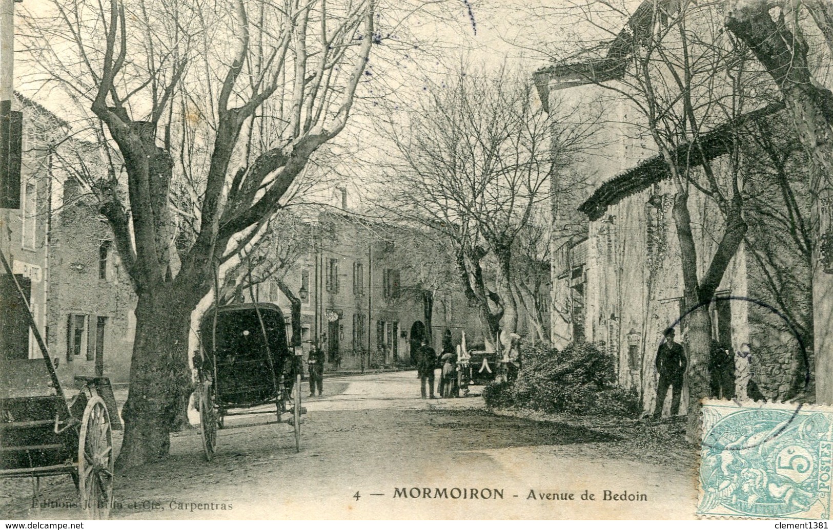 Mormoiron Avenue De Bedoin Circulee En 1905 - Mormoiron