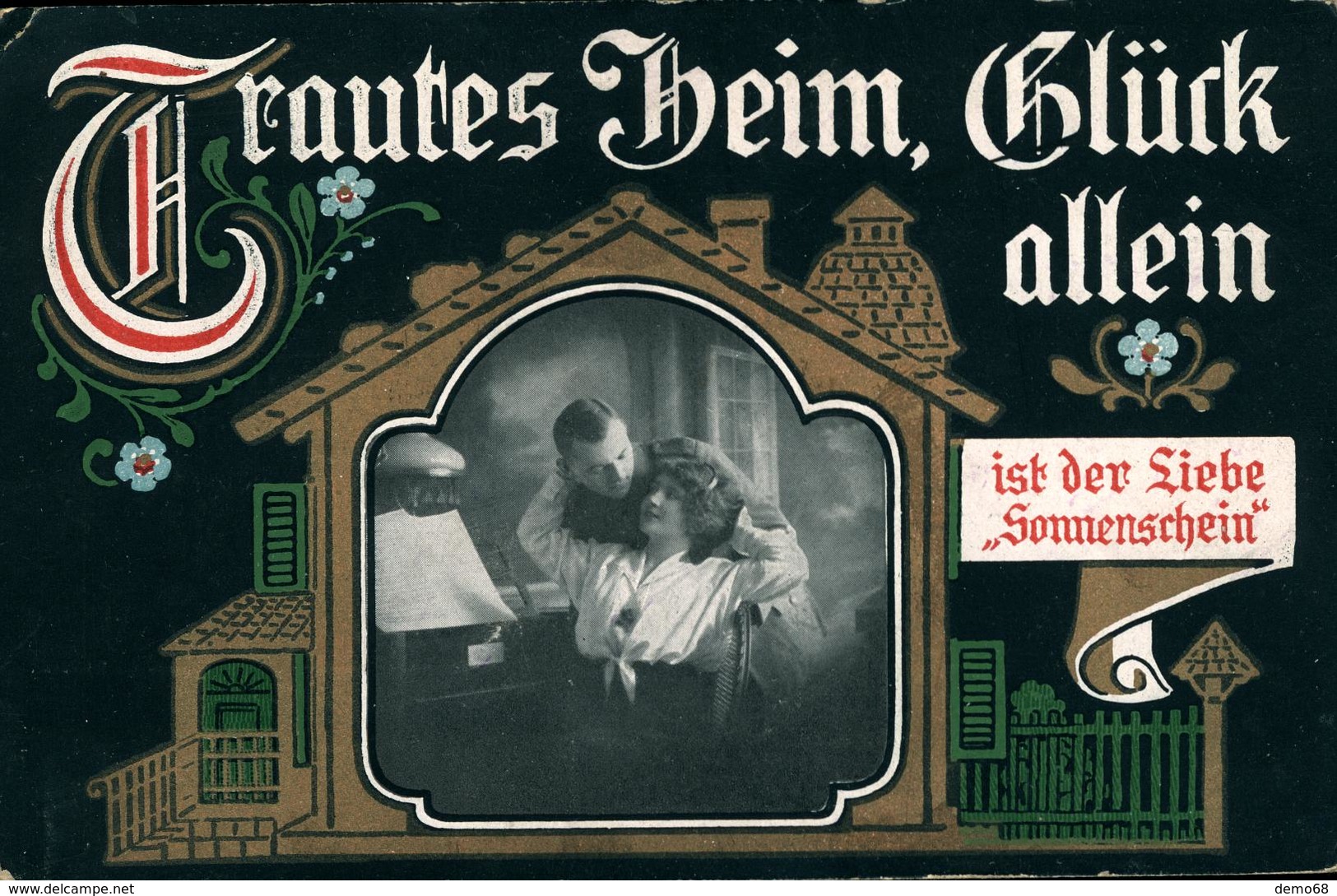 REVE TRAUTES HEIM GLUCK ALLEIN  Superbe Carte De 1917 - Humoristiques