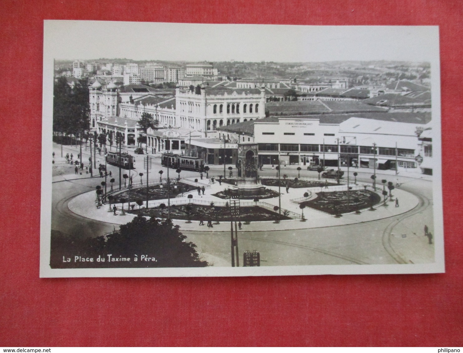 RPPC La Place Du Taxime A Pera Turkey   Ref 2932 - Turkey