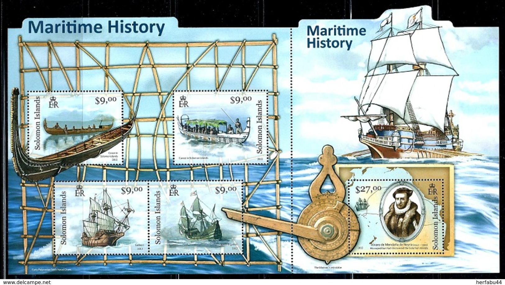 Solomon Islands      "Maritime History"     Sheet Of 5   SC# 1170   MNH - Solomoneilanden (1978-...)