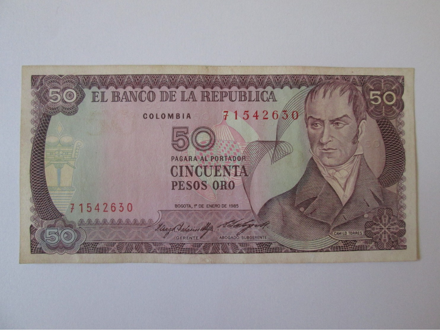 Colombia 50 Pesos Oro 1985 Banknote - Colombia