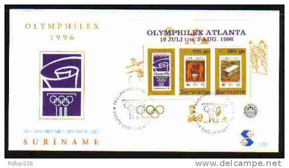 Surinam / Suriname 1996 FDC 195 Olympic Olympiade Olymphilex Atlanta - Ete 1996: Atlanta