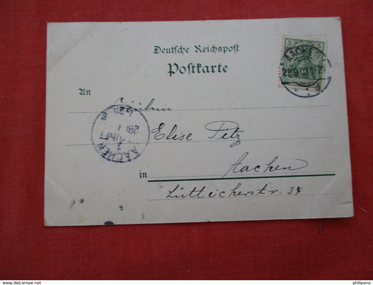 Aachen Aachen Ronheide   Stamp & Cancel=ref 2933 - Other & Unclassified