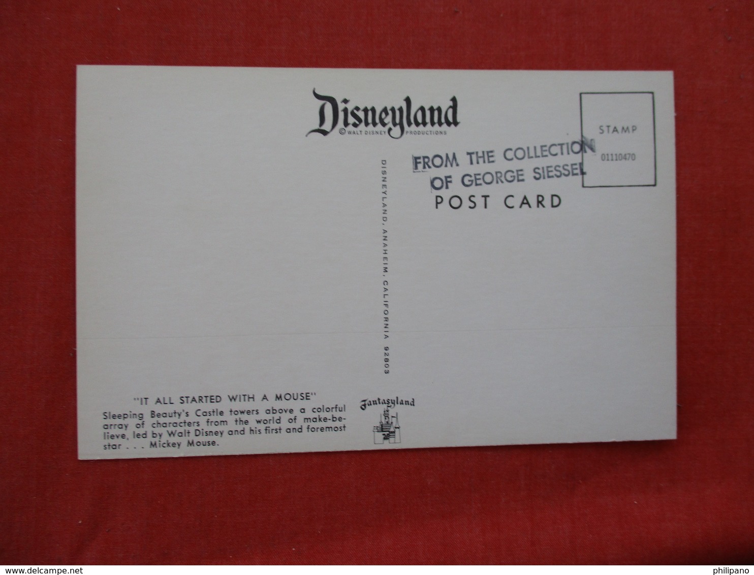 Disneyland -- Mickey Mouse & Walt Disney   Ref 2934 - Disneyland