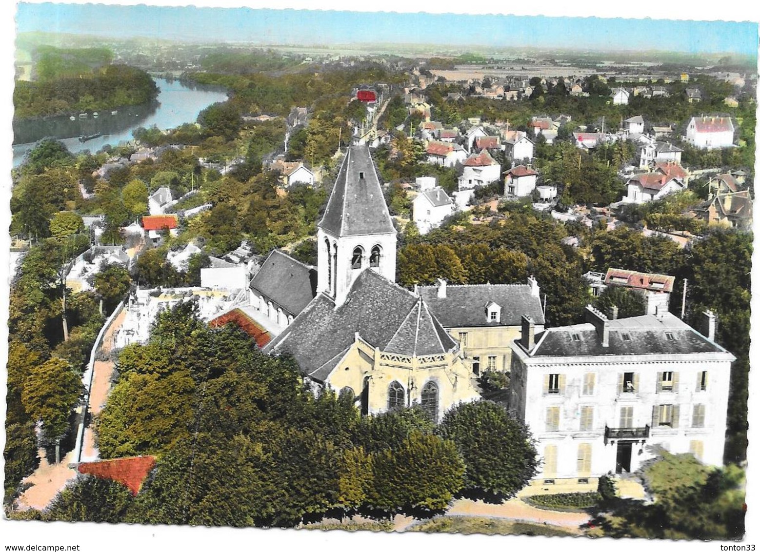 DEPT 95 - EN AVION Au Dessus De ..HERBLAY L'Eglise Saint Martin - NANT** - - Herblay