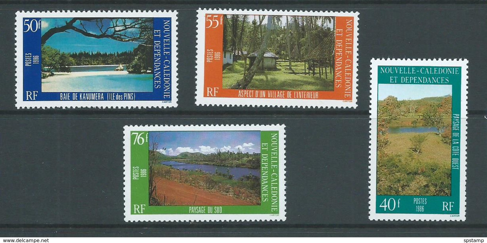 New Caledonia 1986 Landscapes 2 Different Sets Of 2 MNH - Gebruikt