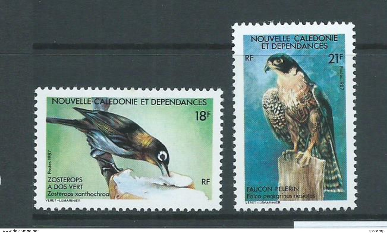 New Caledonia 1987 Birds Set Of 2 MNH , One With Small Offset On Gum - Used Stamps