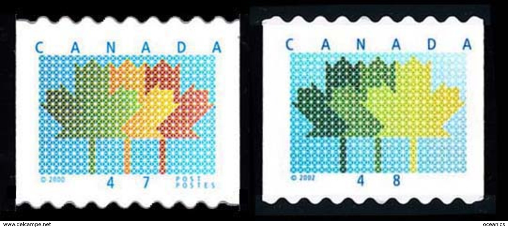 Canada (Scott No.1878-1927 - Maple Leaf) (o) 47¢ And 48¢ Coil - Oblitérés