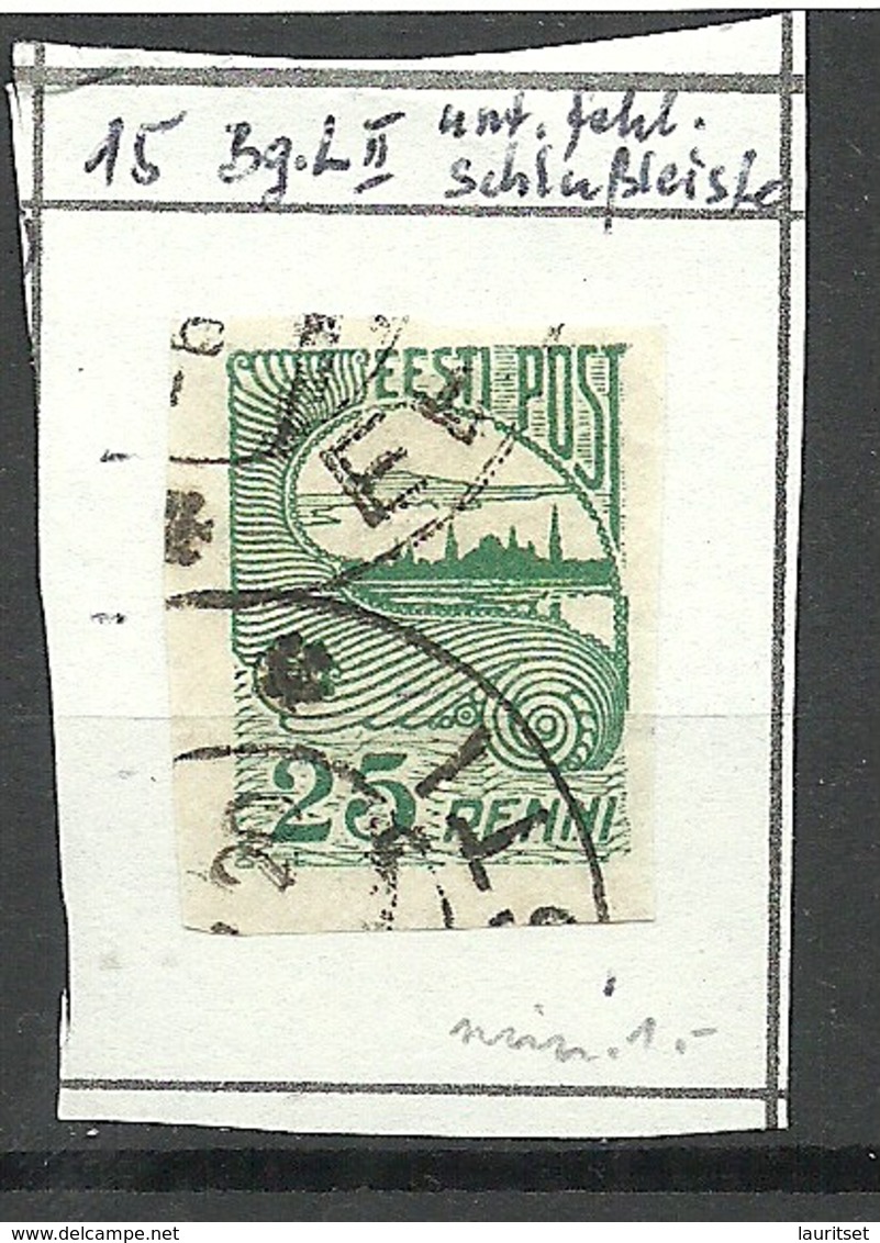 Estland Estonia 1920 Michel 15 Printing Error Abart O - Estland