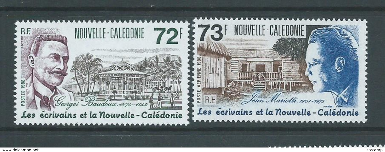 New Caledonia 1988 Famous Writers Set Of 2 MNH - Unused Stamps