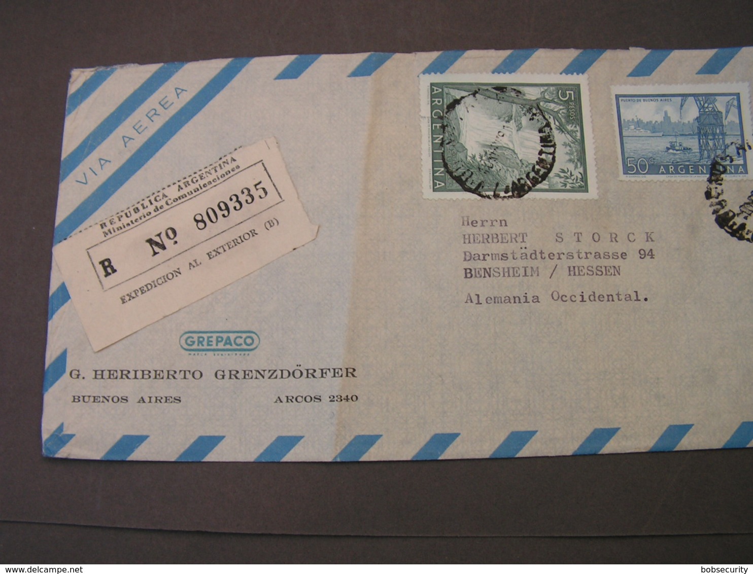 Argentina , 1958 Cv. - Briefe U. Dokumente