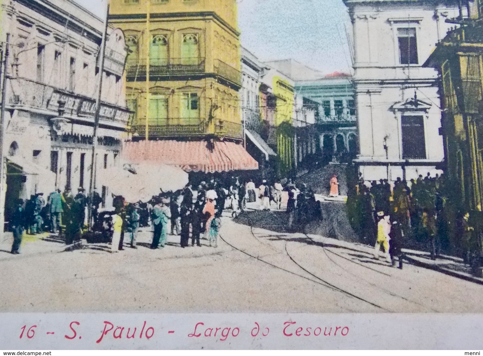 CPA Carte Postale Postcard - Brasil Brazil - SAO PAULO 1906 Largo De Tesouro - Animated - São Paulo