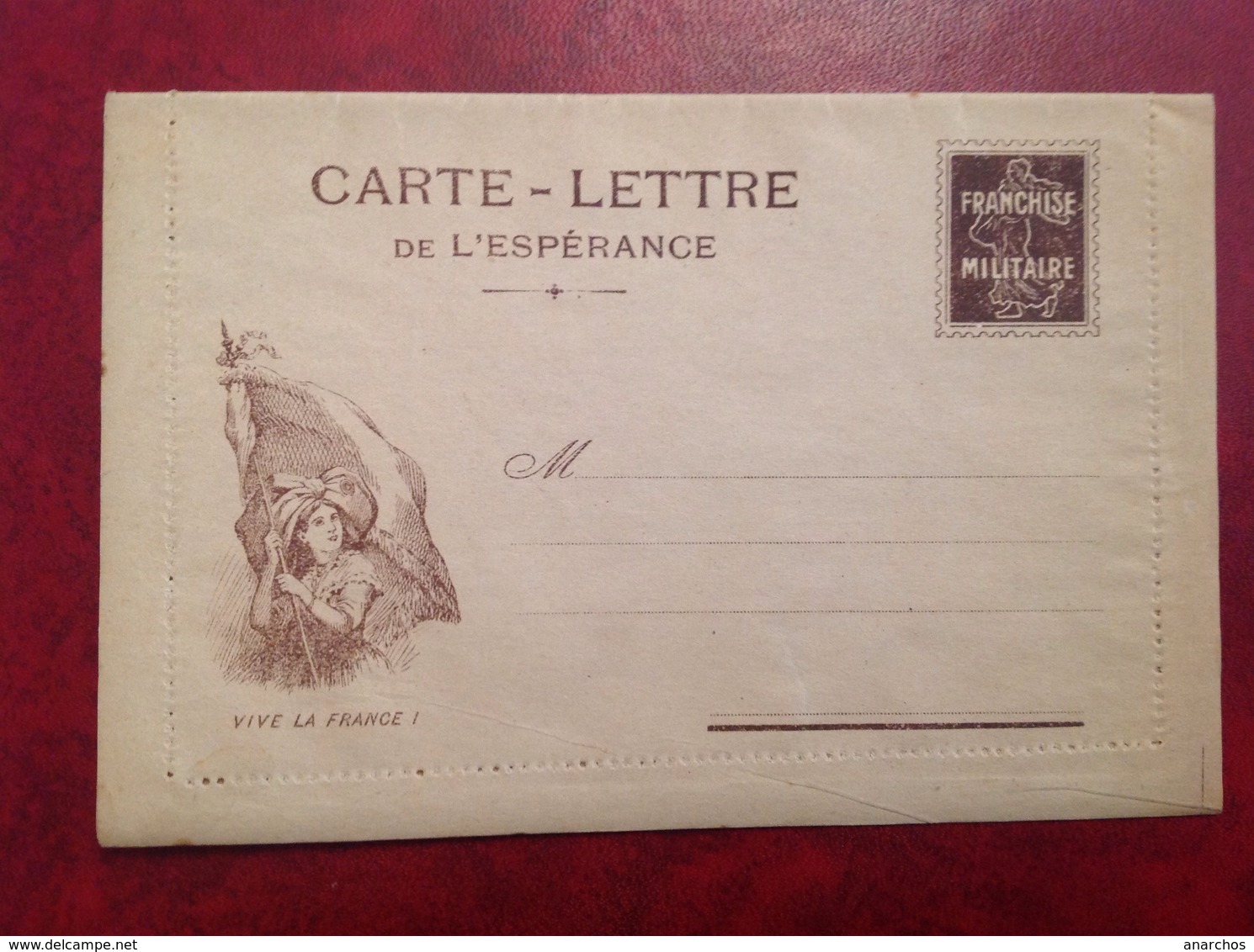 Carte Lettre De L'espérance Franchise Militaire - Lettres & Documents