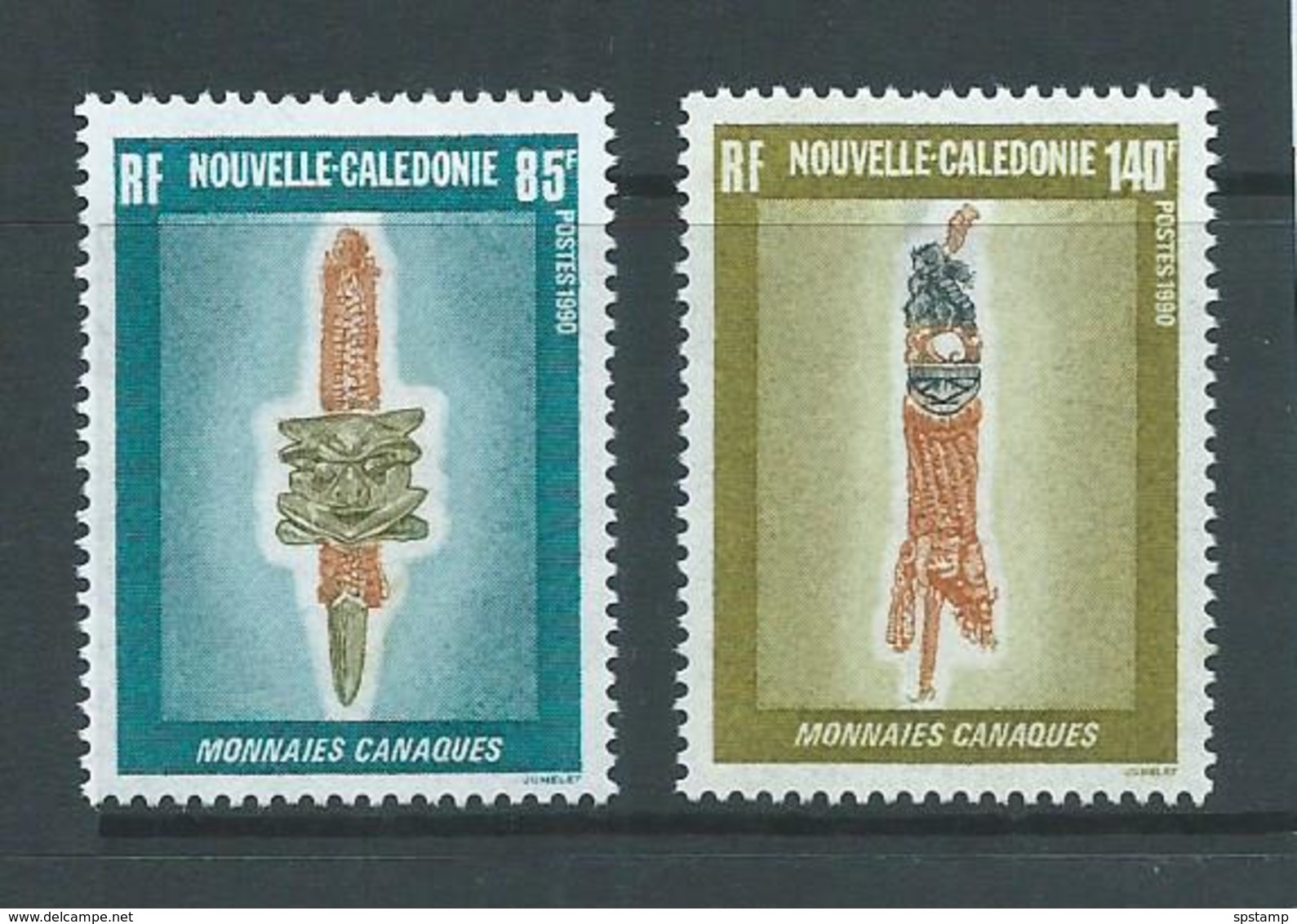 New Caledonia 1990 Canaque Money Set Of 2 MNH - Unused Stamps